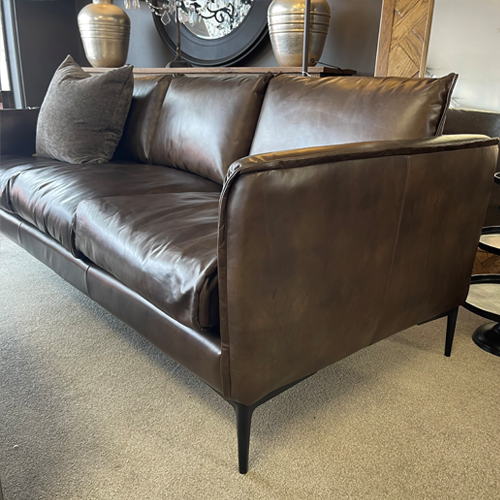 Kingston Leather 3 Seater Sofa Cocoa Greenslades Furniture