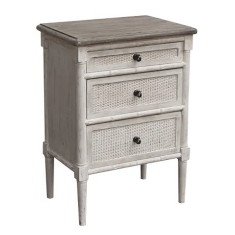 Casey White Bedside Table - 1 Drawer