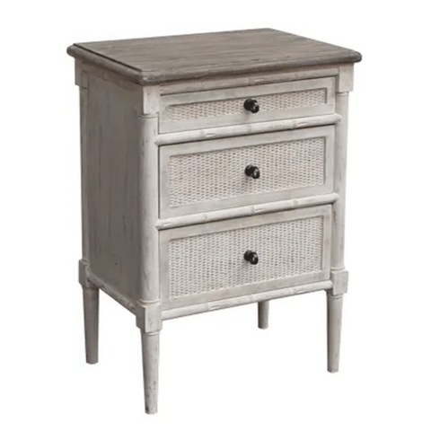 Oklahoma Bedside Table - 3 Drawer - Natural