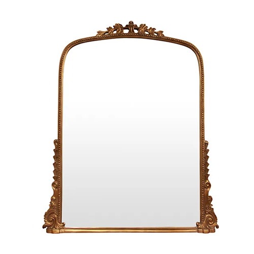 Bella Vita Mantle Mirror - Antique Gold Finish - 150cm