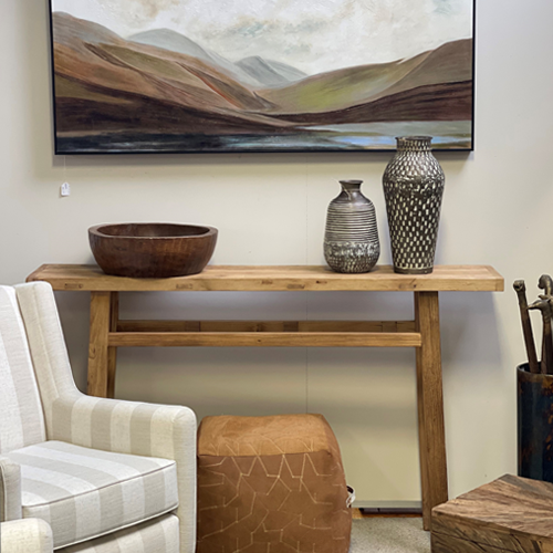 Pavia Rustic Wooden Console Table Natural 150cm Greenslades