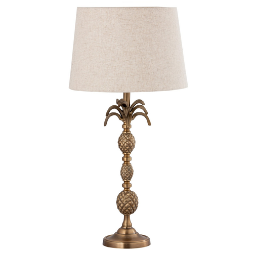 Pineapples Table Lamp with Natural Shade