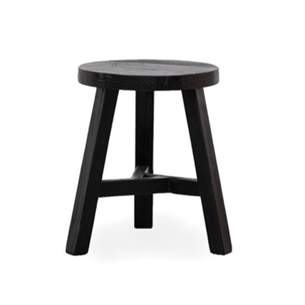 Pavia Side Table/Stool - Black - Round