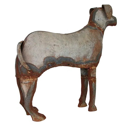 Ralph Rustic Metal Dog Statue