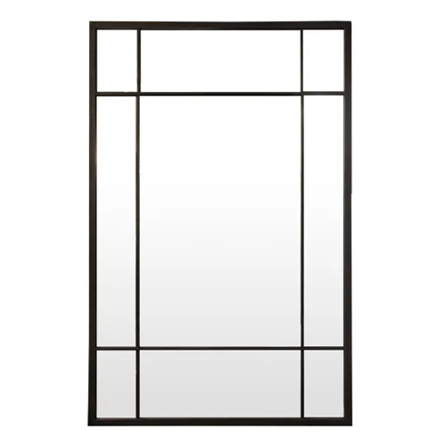 Rectangle Iron Grid Mirror