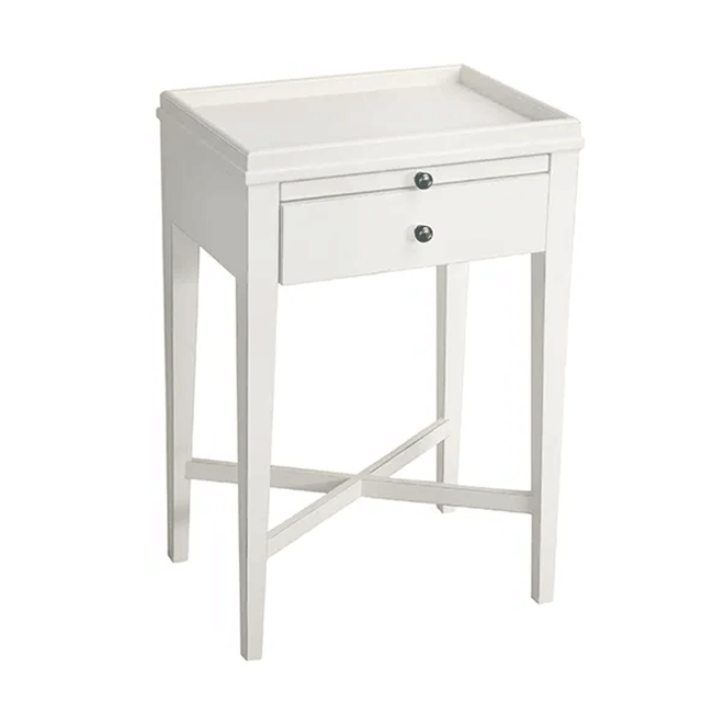 Sara White Bedside Table