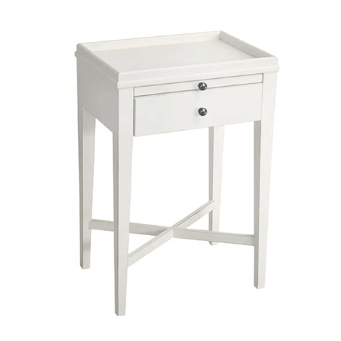 Aria 2 Drawer Bedside Table - NZ Made - Chalk Ash