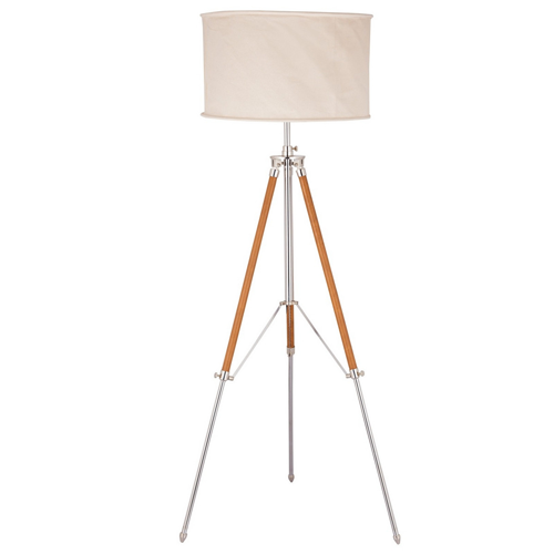 Tripod Floor Lamp - Leather and Canvas