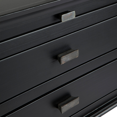 Weatherley Bedside Table Black Greenslades Furniture