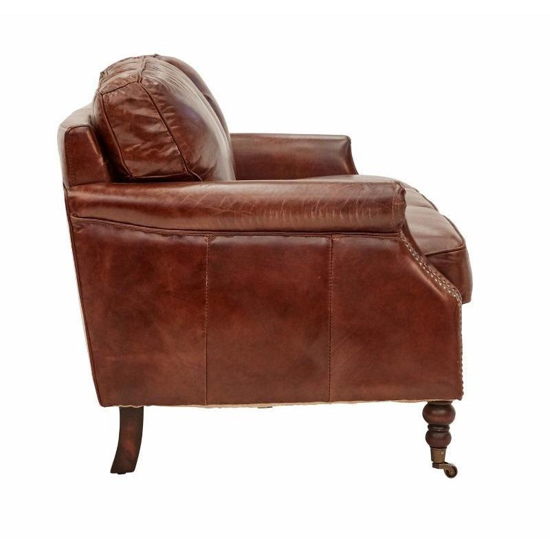 Wiltshire Leather 3 Seater Sofa - Aged Brown