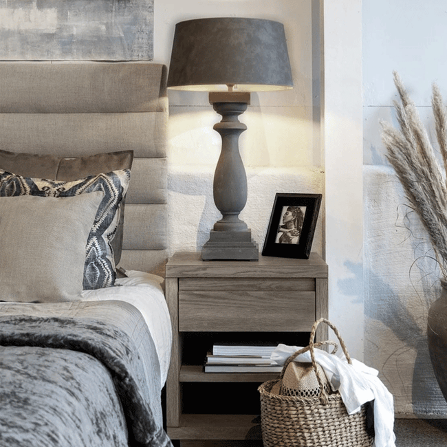Artwood Hunter Bedside Table - Antique Grey