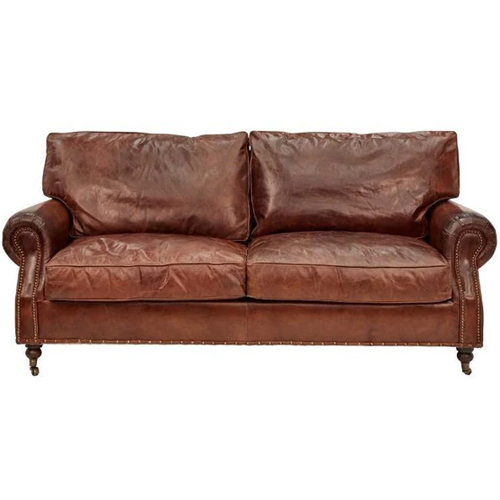 Winslow Leather 3 Seater Sofa - Aged Brown