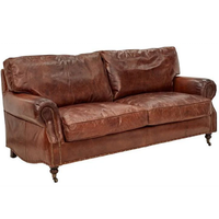 Winslow Leather 3 Seater Sofa - Aged Brown