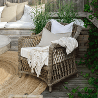 artwood marbella outdoor dining chair in courtyard