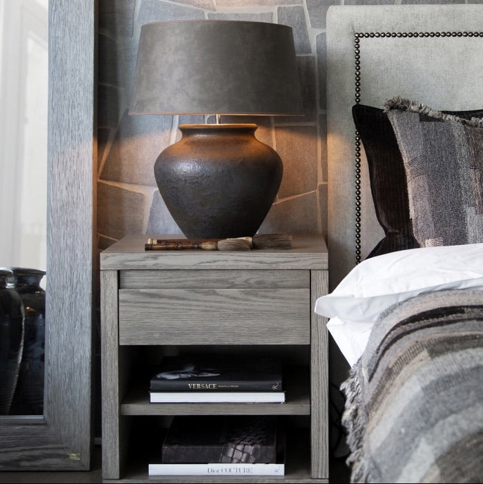Artwood Hunter Bedside Table - Antique Grey