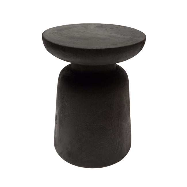 Java Stool Side Table - Burnt Black