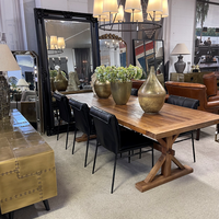 Maxson Black Leather Dining Chair - Metal Legs