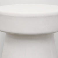 Mushroom Concrete Outdoor Stool - White