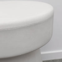 Mushroom Concrete Outdoor Stool - White