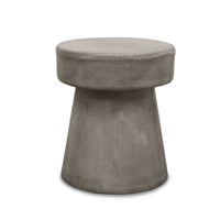 Mushroom Outdoor Concrete Stool - Grey