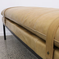 Bayley Leather Bench with Straps - Tan