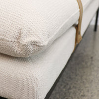 Bayley Bench with Leather Straps - Off-White