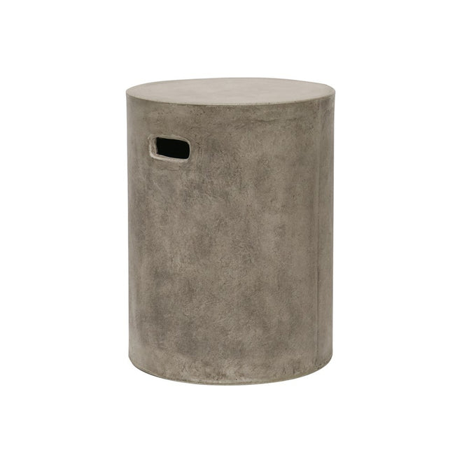 Round Concrete Outdoor Stool - Grey