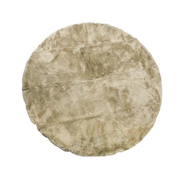 NZ Sheepskin Round Floor Rug Natural 120cm Greenslades Furniture