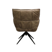 Memphis Swivel Armchair - Brown Leather