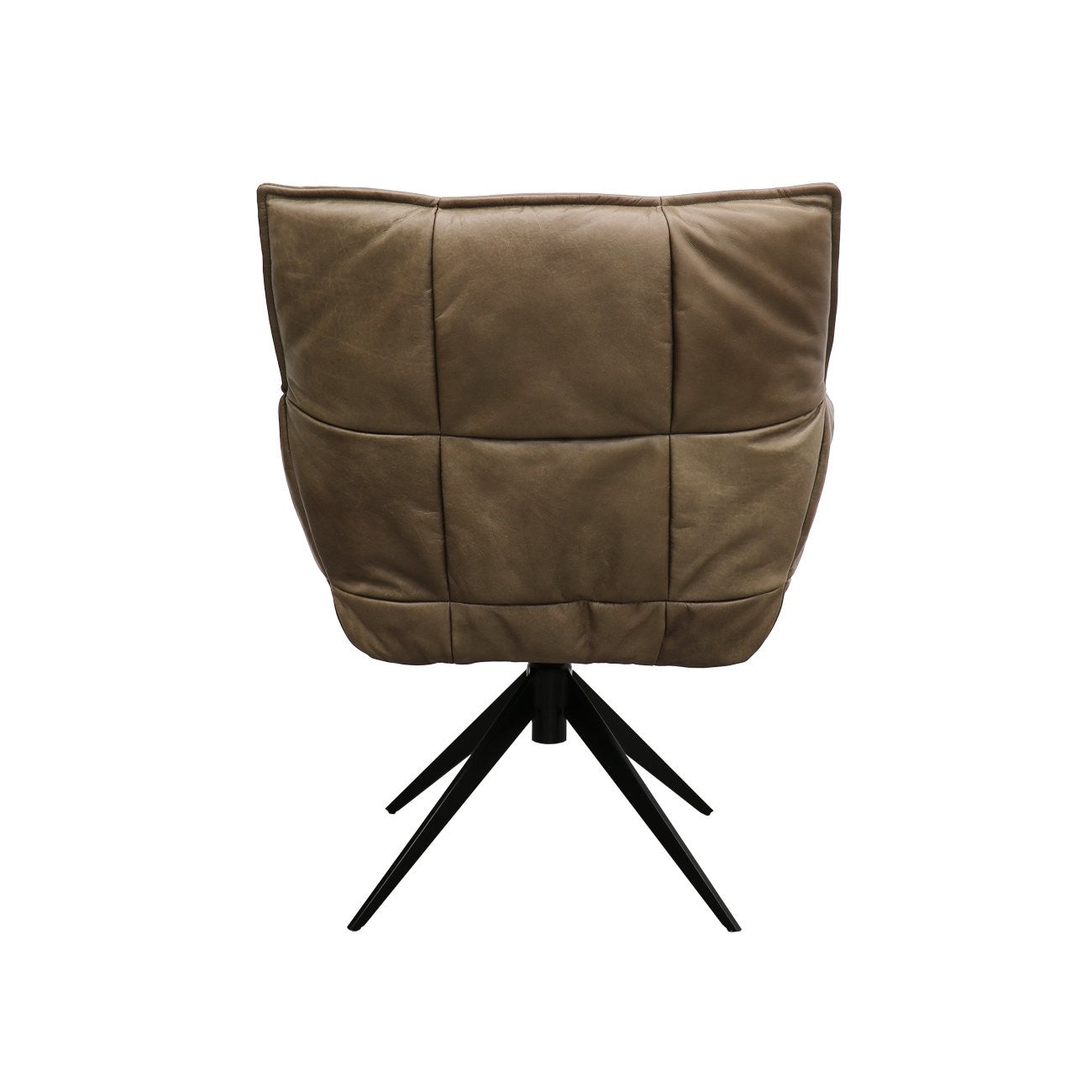 Memphis Swivel Armchair - Brown Leather