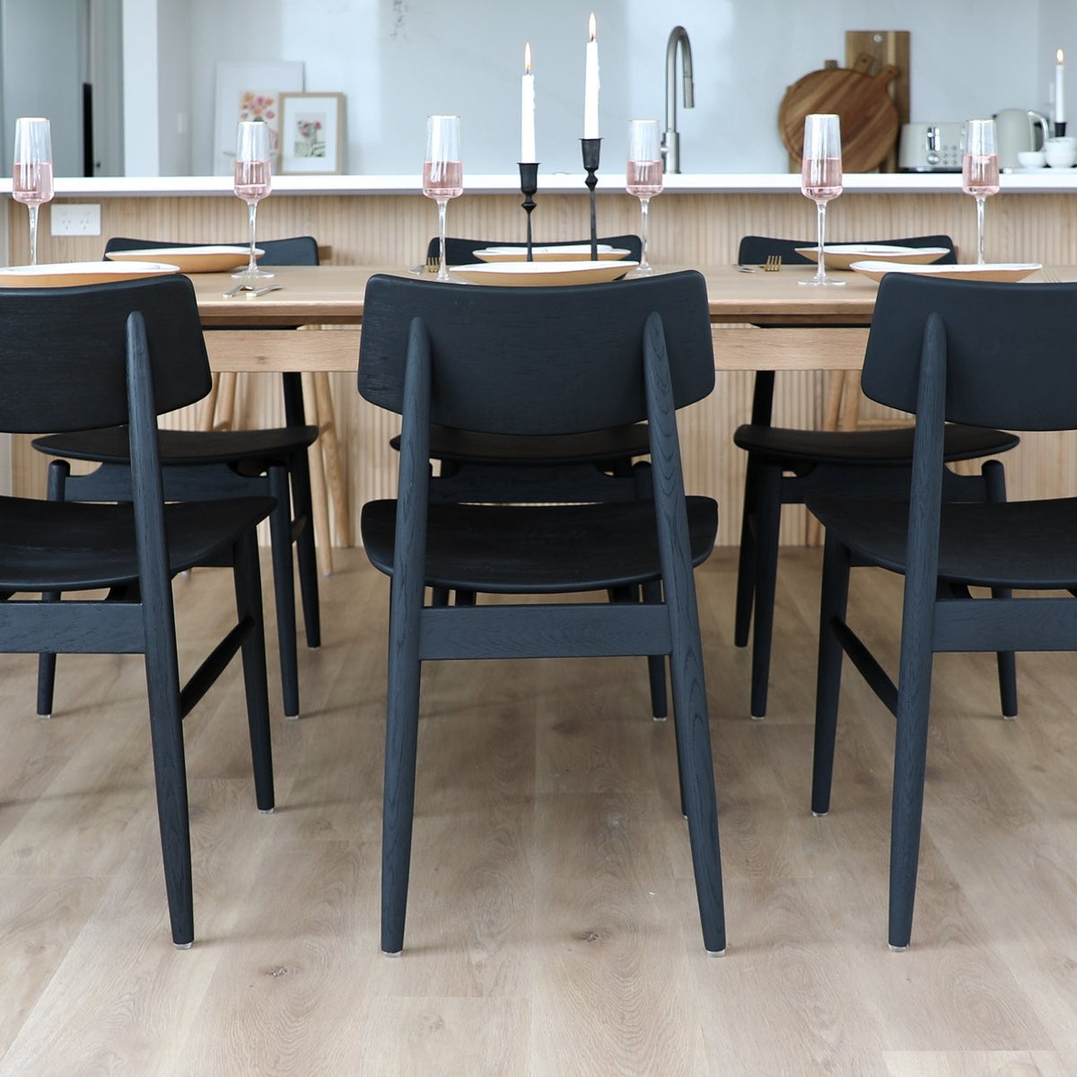 Oslo Dining Chair - Solid Oak/ Black