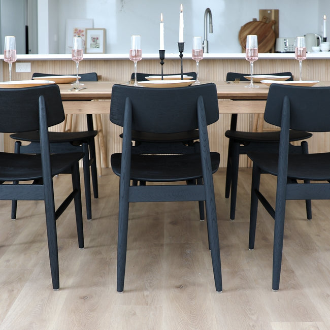Oslo Dining Chair - Solid Oak/ Black