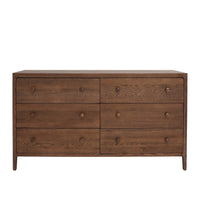 Lunde 6 Drawer Dresser – Walnut Brown