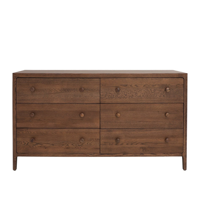 Lunde 6 Drawer Dresser – Walnut Brown