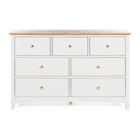 Hudson White Bedroom Drawers - 7 Drawer