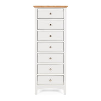 Hudson White Bedroom Drawers - Slim