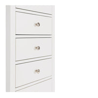 Hudson White Bedroom Drawers - Slim