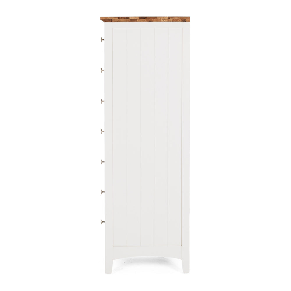 Hudson White Bedroom Drawers - Slim