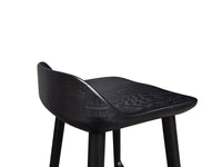 Cortez Barstool - Solid American White Oak - Black