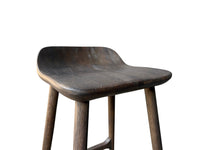 Cortez Barstool - Solid American White Oak - Dark Brown