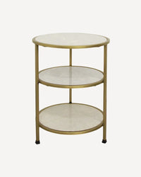 Prado 3 Tier Marble Side Table