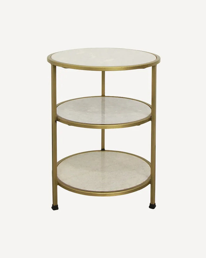 Prado 3 Tier Marble Side Table