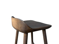 Cortez Barstool - Solid American White Oak - Dark Brown