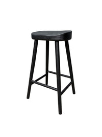 Napa Barstool - Solid American White Oak - Black