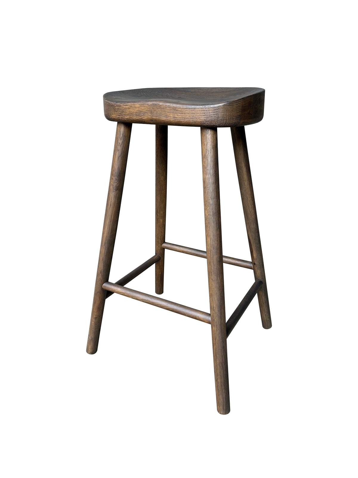 Napa Barstool - Solid American White Oak - Dark Brown