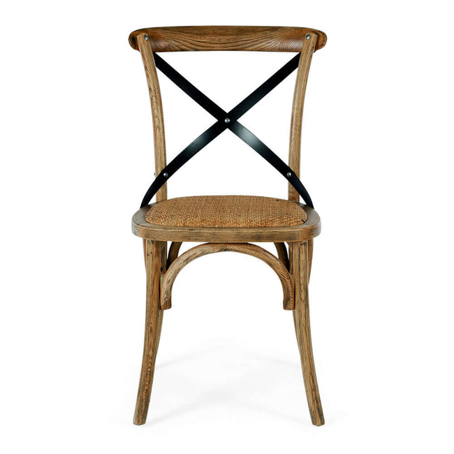 Villa Cross-Back Dining Chair - Smoked Oak