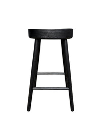 Napa Barstool - Solid American White Oak - Black