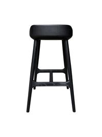 Cortez Barstool - Solid American White Oak - Black
