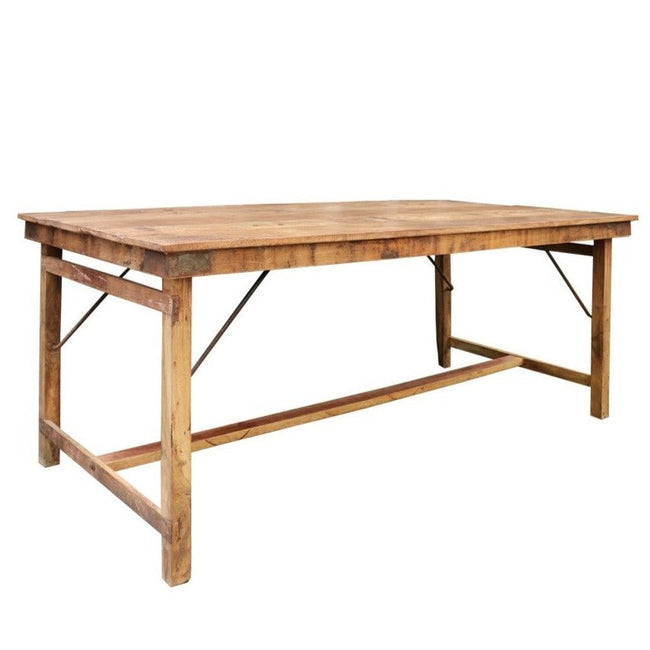 Folding Rustic Table - Vintage