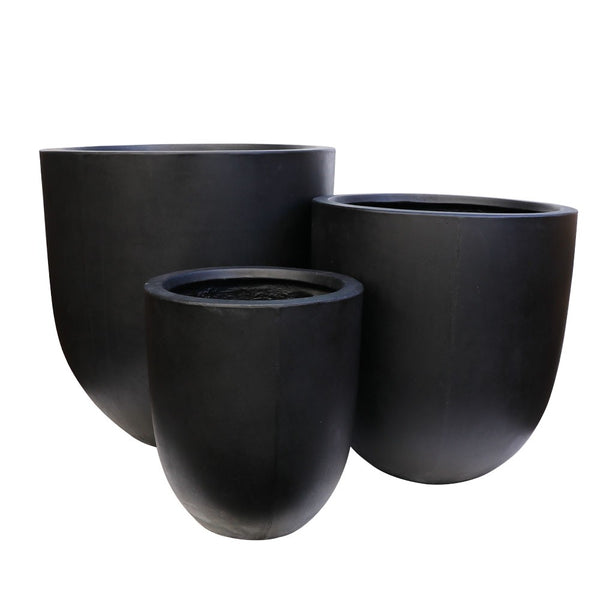 Mohaka Black Outdoor Planter - Medium